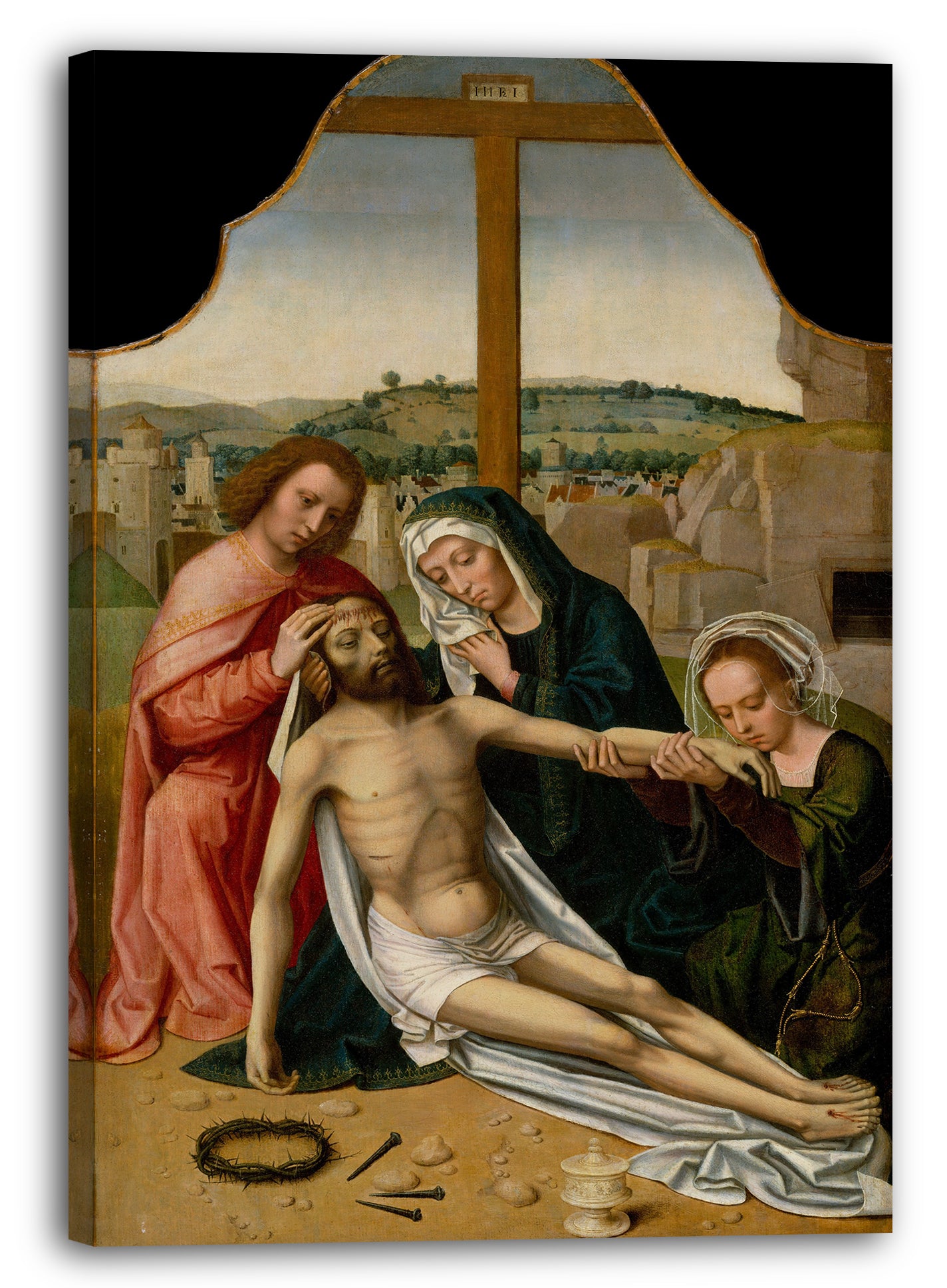 Top-Angebot Kunstdruck Ambrosius Benson - Die Beweinung Leinwand auf Keilrahmen gespannt