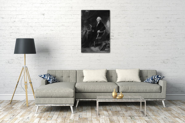 Top-Angebot Kunstdruck Alonzo Chappel - George Washington: Entwurf für eine Gravur Leinwand auf Keilrahmen gespannt