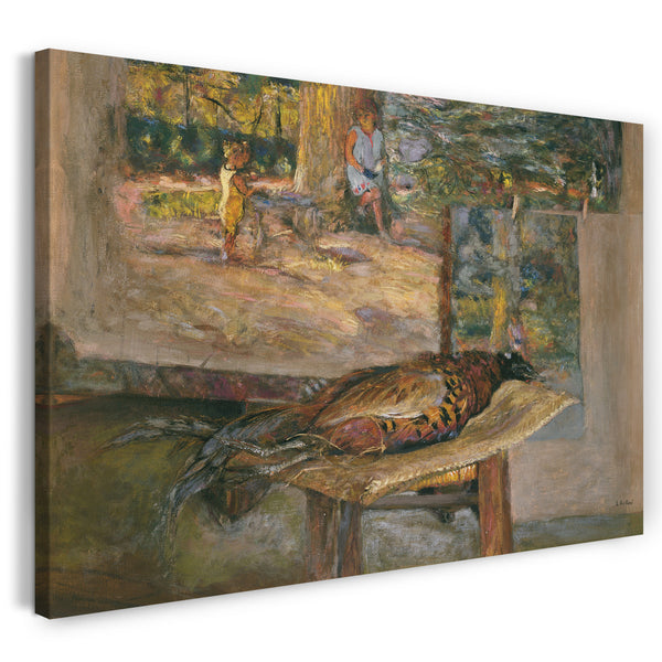 Top-Angebot Kunstdruck Edouard Vuillard - Interieur mit Gemälden und einem Fasan Leinwand auf Keilrahmen gespannt