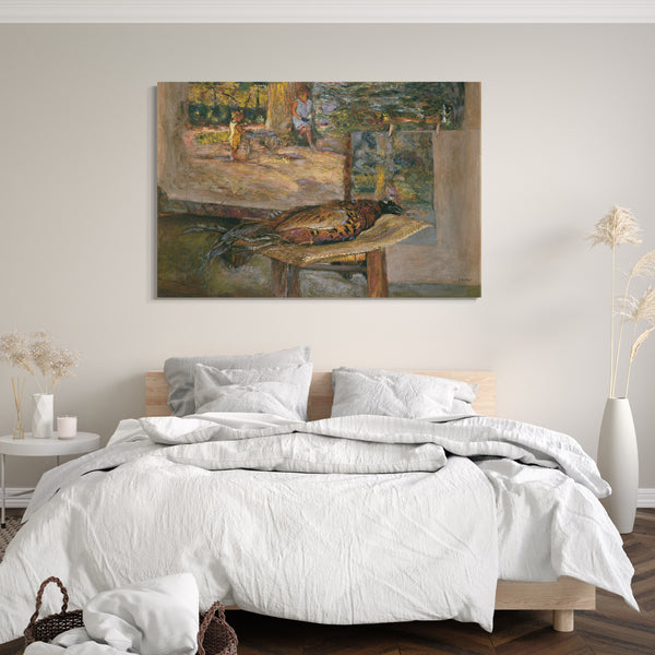 Top-Angebot Kunstdruck Edouard Vuillard - Interieur mit Gemälden und einem Fasan Leinwand auf Keilrahmen gespannt