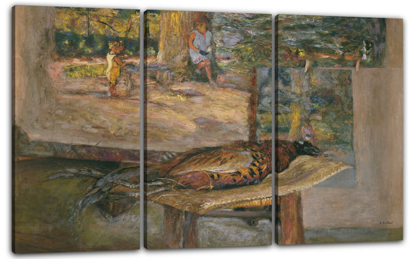 Leinwandbild Edouard Vuillard - Interieur mit Gemälden und einem Fasan