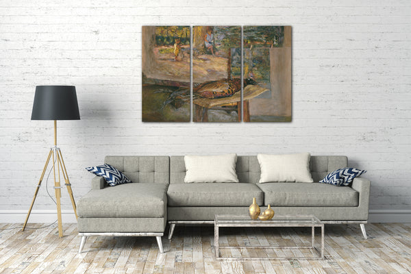 Top-Angebot Kunstdruck Edouard Vuillard - Interieur mit Gemälden und einem Fasan Leinwand auf Keilrahmen gespannt