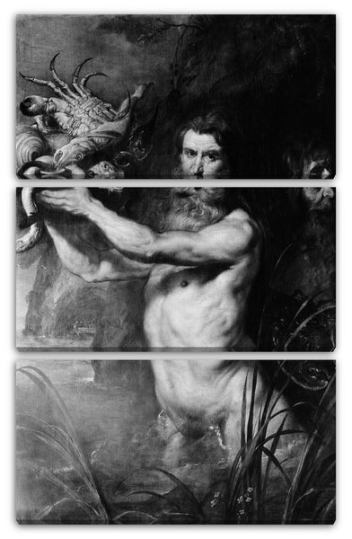 Leinwandbild Cornelis de Vos zugeschrieben - Zwei Tritonen beim Fest von Acheloüs