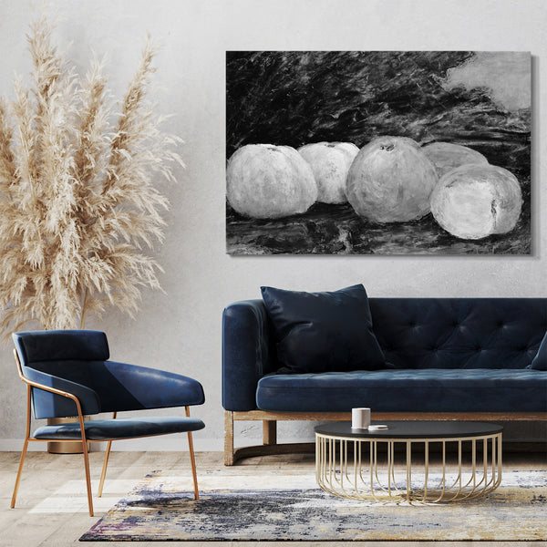 Top-Angebot Kunstdruck Stil von Gustave Courbet - Äpfel Leinwand auf Keilrahmen gespannt