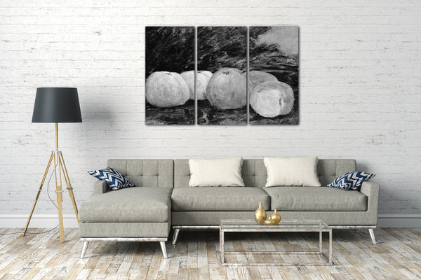 Top-Angebot Kunstdruck Stil von Gustave Courbet - Äpfel Leinwand auf Keilrahmen gespannt