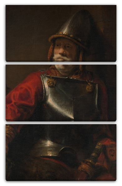 Leinwandbild Stil von Rembrandt - Mann in Rüstung (Mars?)