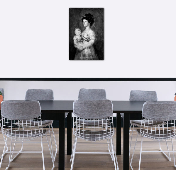 Top-Angebot Kunstdruck Kopie nach Goya - Infantin María Luisa (1782-1824) und ihr Sohn Carlos Luis (1799-1883) Leinwand auf Keilrahmen gespannt