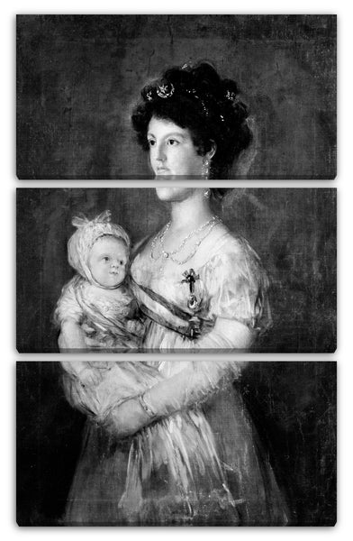 Leinwandbild Kopie nach Goya - Infantin María Luisa (1782-1824) und ihr Sohn Carlos Luis (1799-1883)