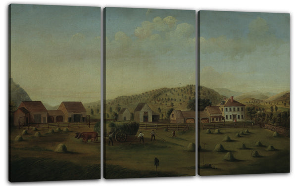 Leinwandbild Francis Alexander zugeschrieben - Leete Bauernhof, West Claremont, New Hampshire