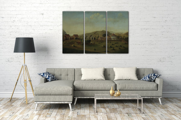 Top-Angebot Kunstdruck Francis Alexander zugeschrieben - Leete Bauernhof, West Claremont, New Hampshire Leinwand auf Keilrahmen gespannt