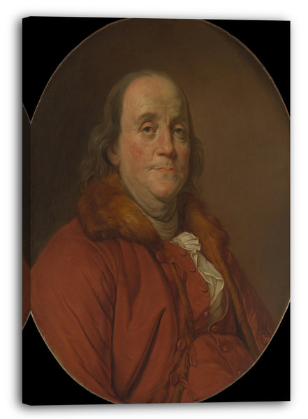 Top-Angebot Kunstdruck Werkstatt von Joseph Siffred Duplessis - Benjamin Franklin (1706-1790) Leinwand auf Keilrahmen gespannt