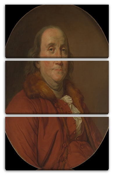 Leinwandbild Werkstatt von Joseph Siffred Duplessis - Benjamin Franklin (1706-1790)