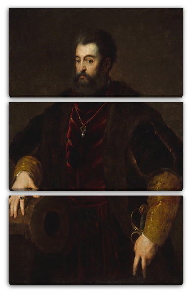 Leinwandbild Kopie nach Tizian - Alfonso d'Este (1486-1534), Herzog von Ferrara
