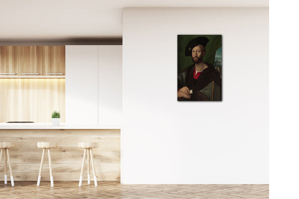 Top-Angebot Kunstdruck Kopie nach Raphael - Giuliano de 'Medici (1479-1516), Herzog von Nemours Leinwand auf Keilrahmen gespannt