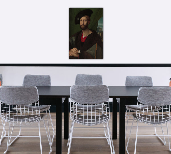 Top-Angebot Kunstdruck Kopie nach Raphael - Giuliano de 'Medici (1479-1516), Herzog von Nemours Leinwand auf Keilrahmen gespannt