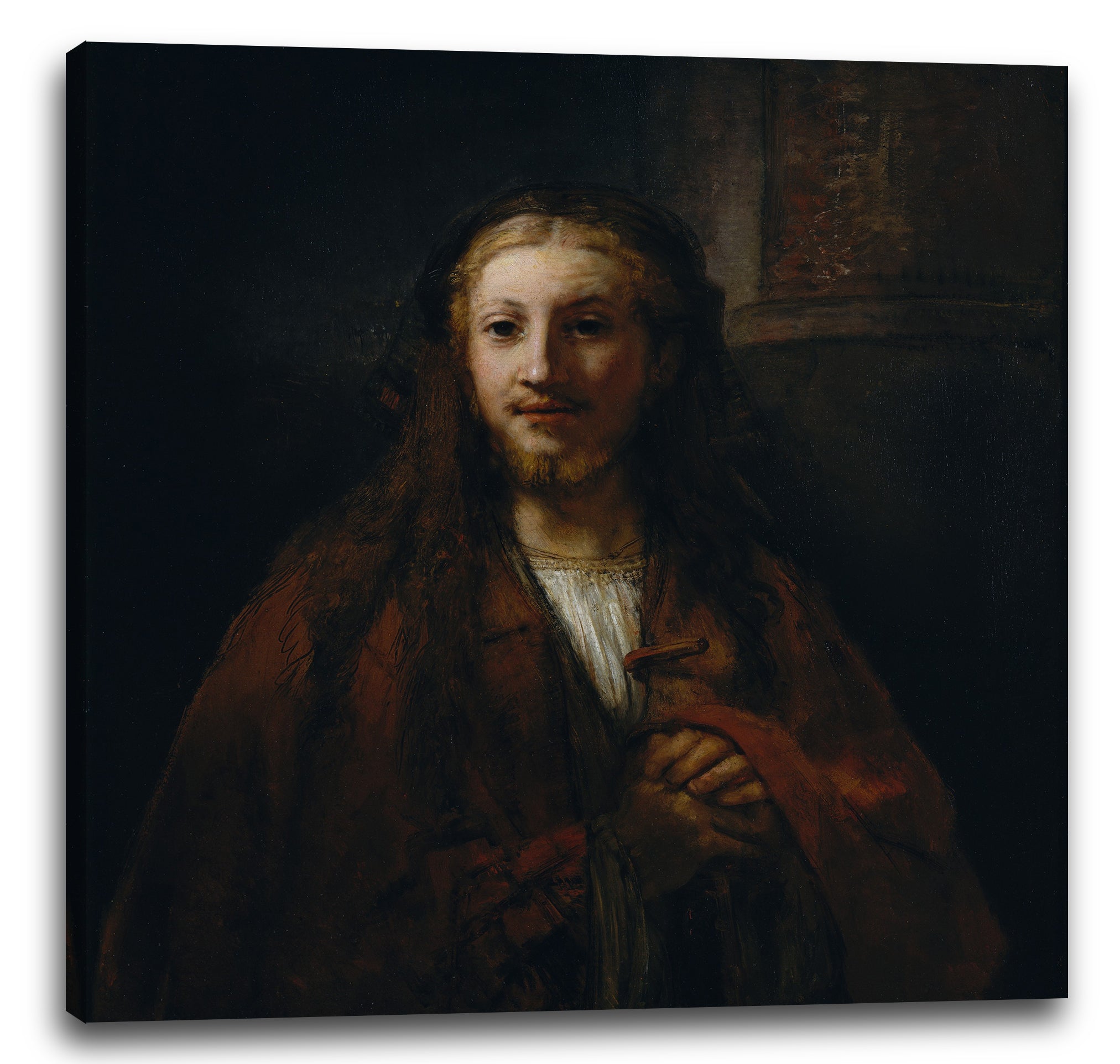 Leinwandbild Anhänger von Rembrandt - Christus mit einem Stab