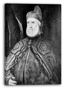 Top-Angebot Kunstdruck Werkstatt von Tizian - Dogen Andrea Gritti (1455-1538) Leinwand auf Keilrahmen gespannt