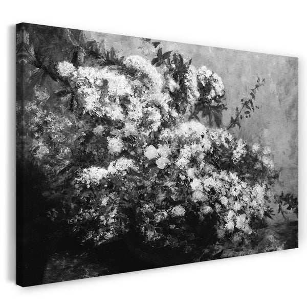 Top-Angebot Kunstdruck Kopie nach Gustave Courbet - Frühlingsblumen Leinwand auf Keilrahmen gespannt