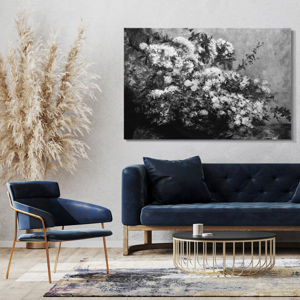 Top-Angebot Kunstdruck Kopie nach Gustave Courbet - Frühlingsblumen Leinwand auf Keilrahmen gespannt