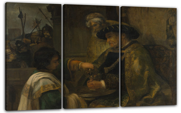 Leinwandbild Stil von Rembrandt - Pilatus, der seine Hände wäscht
