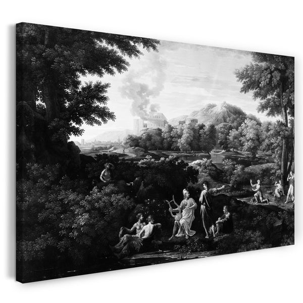 Top-Angebot Kunstdruck Stil von Nicolas Poussin - Orpheus und Eurydike Leinwand auf Keilrahmen gespannt