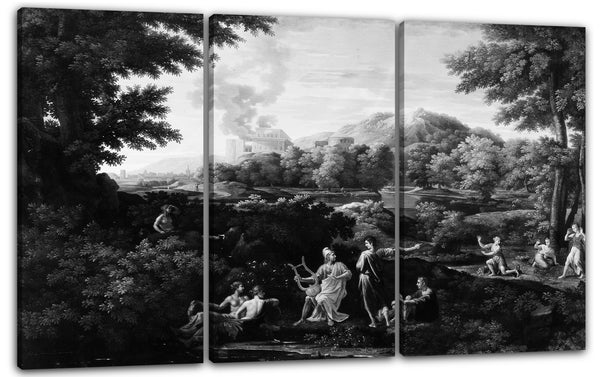 Leinwandbild Stil von Nicolas Poussin - Orpheus und Eurydike