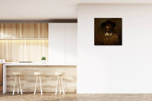 Leinwandbild Stil von Rembrandt - Mann mit einem Bart