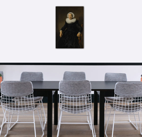 Top-Angebot Kunstdruck Jacob Backer zugeschrieben - Alte Frau in einem Sessel Leinwand auf Keilrahmen gespannt