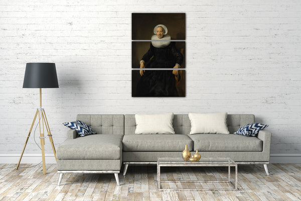 Top-Angebot Kunstdruck Jacob Backer zugeschrieben - Alte Frau in einem Sessel Leinwand auf Keilrahmen gespannt