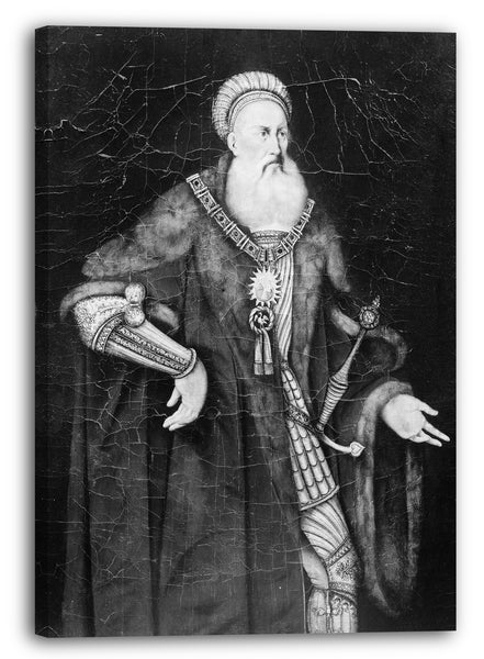 Top-Angebot Kunstdruck Franz Wolfgang Rohrich zugeschrieben - Friedrich I. (1460-1536), Markgraf von Brandenburg-Ansbach Leinwand auf Keilrahmen gespannt
