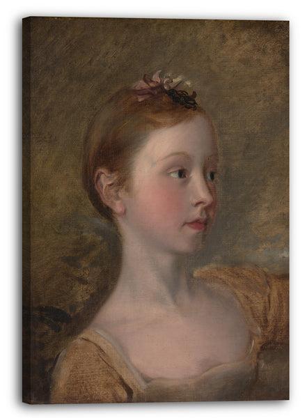 Top-Angebot Kunstdruck Kopie nach Thomas Gainsborough - Die Tochter des Malers Maria (1750-1826) Leinwand auf Keilrahmen gespannt