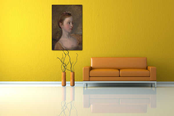 Top-Angebot Kunstdruck Kopie nach Thomas Gainsborough - Die Tochter des Malers Maria (1750-1826) Leinwand auf Keilrahmen gespannt