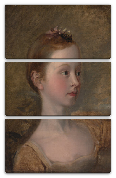 Leinwandbild Kopie nach Thomas Gainsborough - Die Tochter des Malers Maria (1750-1826)