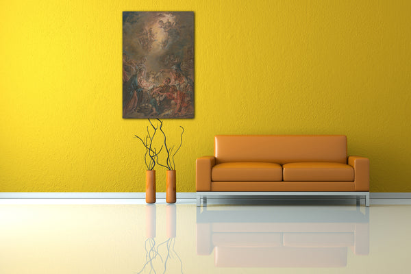 Top-Angebot Kunstdruck François Boucher - Die Anbetung der Hirten Leinwand auf Keilrahmen gespannt