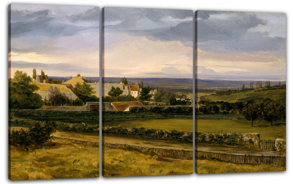 Leinwandbild Théodore Rousseau - Ein Dorf in einem Tal