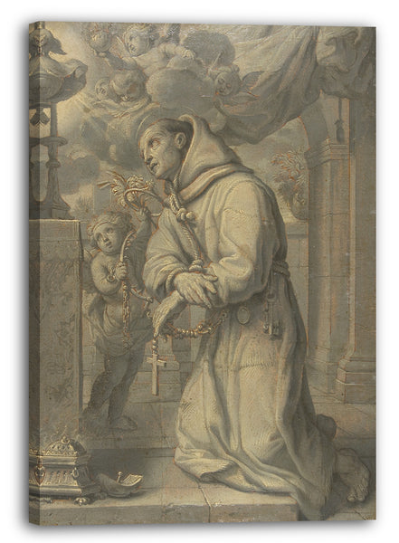 Top-Angebot Kunstdruck Claude François - St. Paschal Baylon Verehrung des Allerheiligsten Sakraments Leinwand auf Keilrahmen gespannt