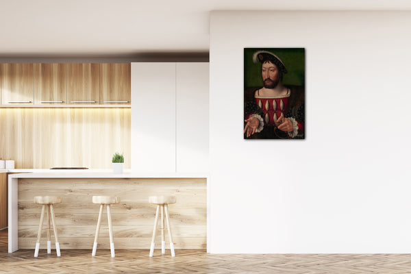 Top-Angebot Kunstdruck Werkstatt von Joos van Cleve - Franz I. (1494-1547), König von Frankreich Leinwand auf Keilrahmen gespannt