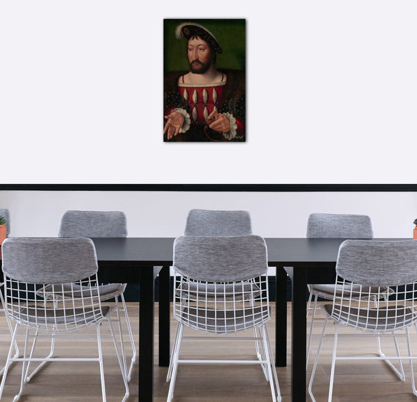 Top-Angebot Kunstdruck Werkstatt von Joos van Cleve - Franz I. (1494-1547), König von Frankreich Leinwand auf Keilrahmen gespannt
