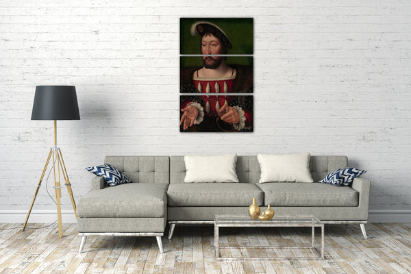 Top-Angebot Kunstdruck Werkstatt von Joos van Cleve - Franz I. (1494-1547), König von Frankreich Leinwand auf Keilrahmen gespannt