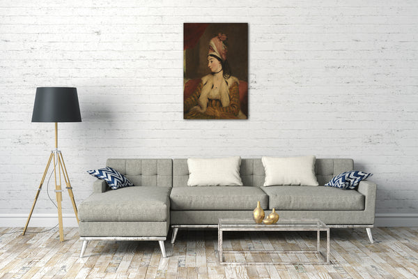 Top-Angebot Kunstdruck Werkstatt von Sir Joshua Reynolds - Frau George Baldwin (Jane Maltass, 1763-1839) Leinwand auf Keilrahmen gespannt