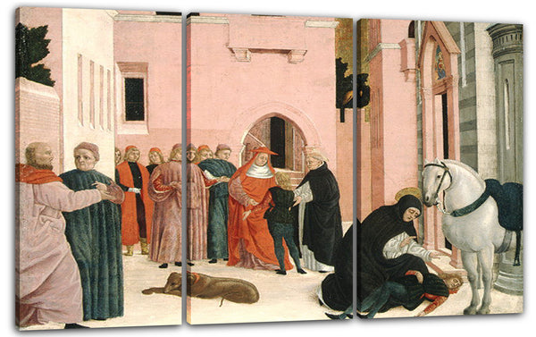 Leinwandbild Bartolomeo degli Erri - Heiliger Dominikus, der Napoleon Orsini wiederbelebt