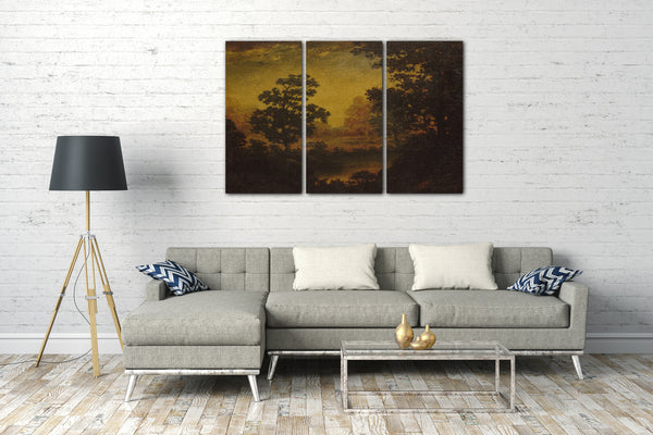 Top-Angebot Kunstdruck Ehemals Ralph Albert Blakelock zugeschrieben - Wald Vista Leinwand auf Keilrahmen gespannt