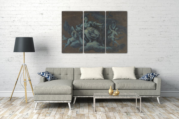 Top-Angebot Kunstdruck Anonym, Italienisch, erste Hälfte des 18. Jahrhunderts - Allegorische Figur der Kraft Leinwand auf Keilrahmen gespannt