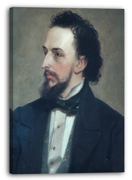Top-Angebot Kunstdruck Ehemals Thomas Hicks zugeschrieben - Portrait eines Mannes Leinwand auf Keilrahmen gespannt