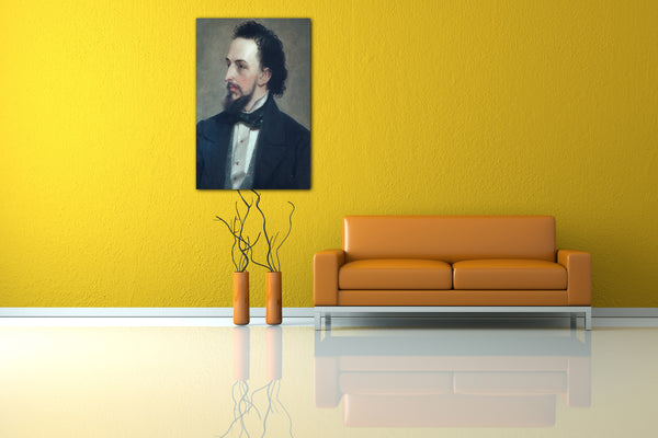 Top-Angebot Kunstdruck Ehemals Thomas Hicks zugeschrieben - Portrait eines Mannes Leinwand auf Keilrahmen gespannt