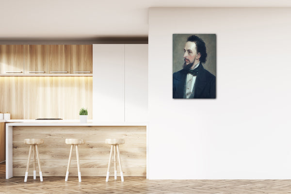 Top-Angebot Kunstdruck Ehemals Thomas Hicks zugeschrieben - Portrait eines Mannes Leinwand auf Keilrahmen gespannt