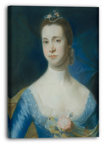 Top-Angebot Kunstdruck John Singleton Copley - Frau Edward Green (Mary Storer) Leinwand auf Keilrahmen gespannt