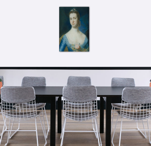 Top-Angebot Kunstdruck John Singleton Copley - Frau Edward Green (Mary Storer) Leinwand auf Keilrahmen gespannt