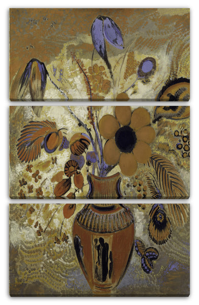 Leinwandbild Odilon Redon - Etruskische Vase mit Blumen