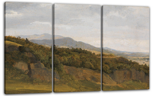 Leinwandbild Fritz Petzholdt - Deutsche Landschaft mit Blick auf ein breites Tal